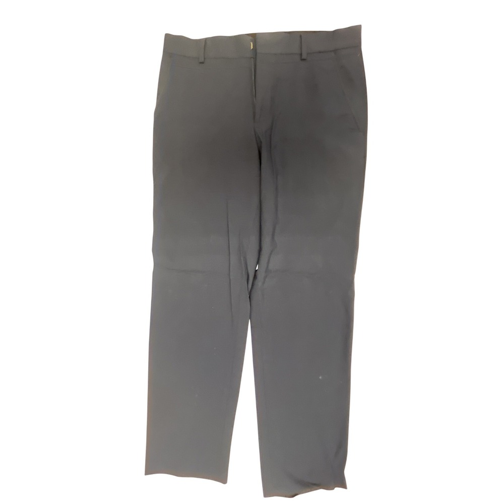 J. Ferrar Mens Slim Fit Navy Blue Dress Pants Trousers 30x30 Flat Front Stretch